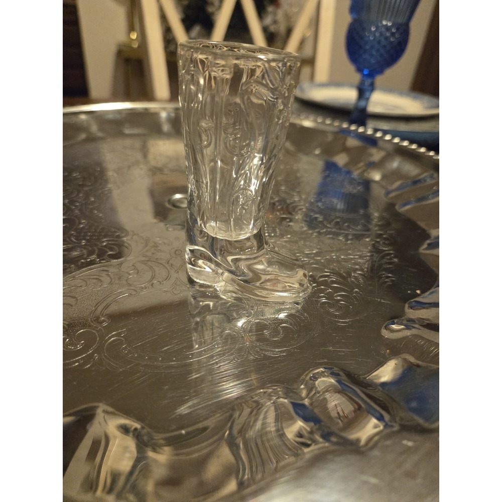 Cowboy Boots Circleware Kick Back Clear Shot Glass, Matchstick Toothpick Holder